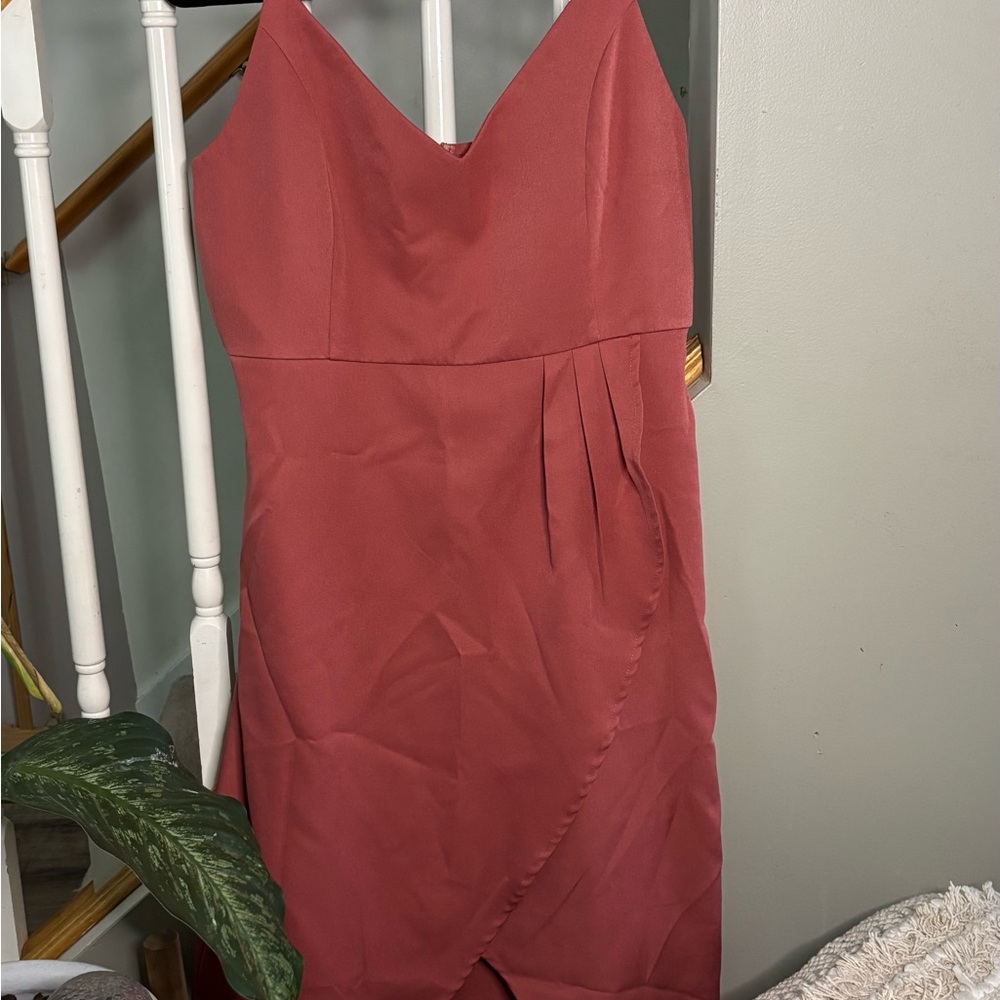 Elegant Pink Sleeveless Dress
